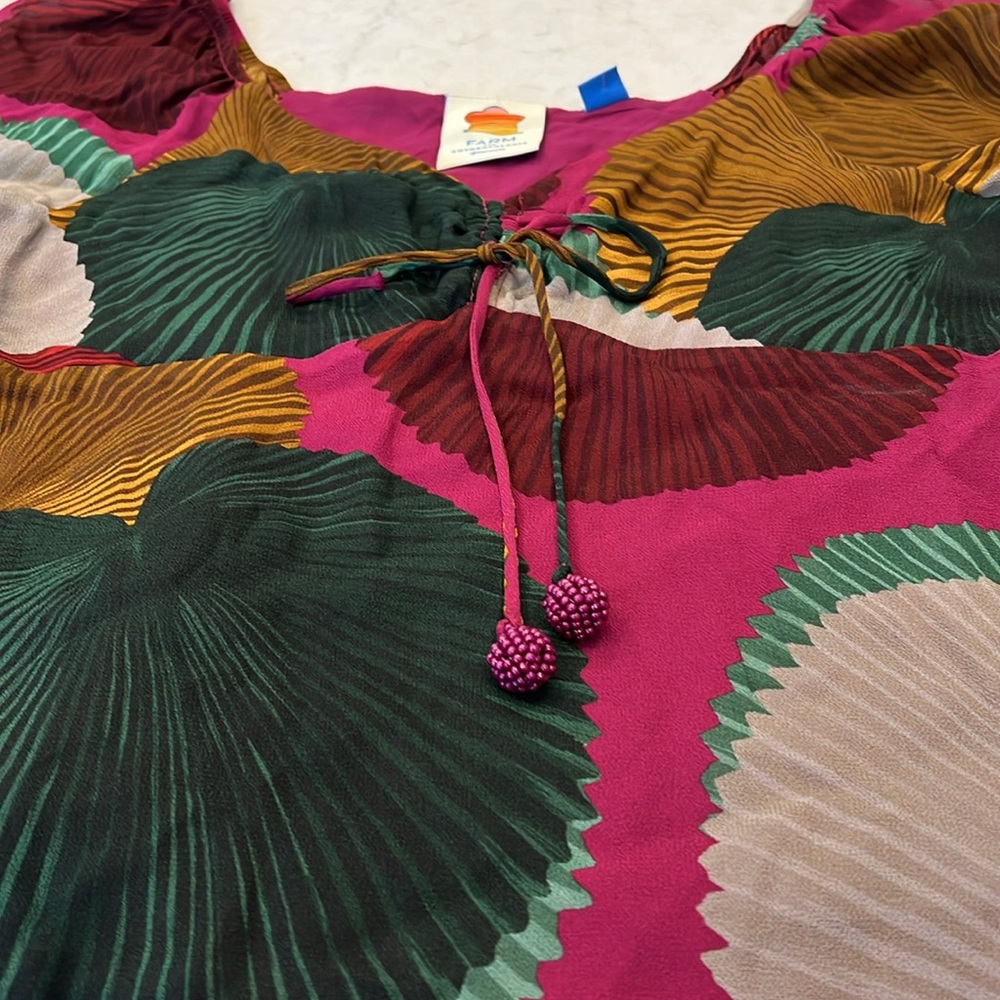 Anthropologie Farm Rio Katalina Top Long Sleeves Size Small‎ - Picture 4 of 11